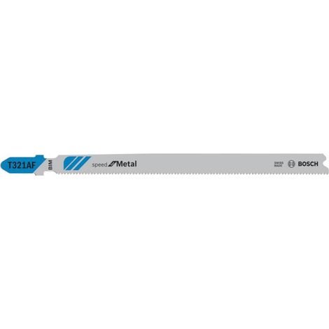 Bosch Professional 3x Lame per seghetto alternativo T 321 AF Speed for Metal (per Tubi e profili in metallo, pareti sottili, accessorio Seghetto alternativo)