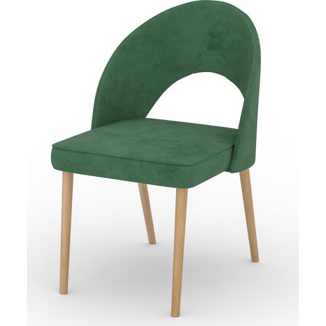 Chaise moderne en bois naturel de hêtre et tissu au choix Cekuza-Tissu 27108 (1/5)