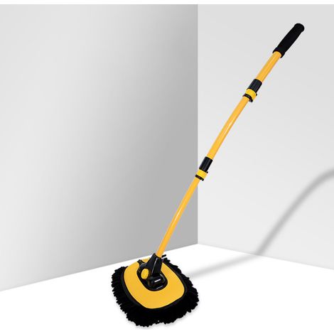 Brosse Lavage Voiture - Manche Télescopique 15° - Tête Chenille Microfibre - Nettoyage Intérieur Extérieur Sans Rayure - 1 Pièce