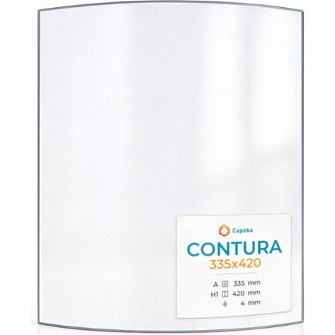 Vitre Contura 335X420 - Verre Courbe pour poêle à bois - 335 x 420 mm (A x H) - 4 mm (1/5)