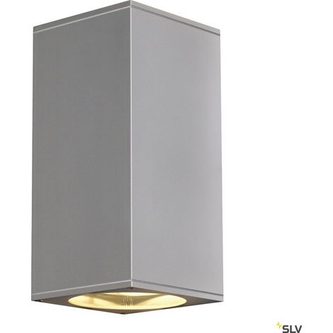 Applique BIG THEO UP/DOWN carrée gris QPAR111 max. 2x75W - SLV - 229574