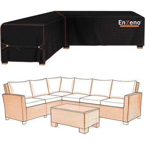 Gartenmöbel Abdeckung L-Form Sofa Ecksofa 140x210x87cm wasserdicht 420D robust (1/5)