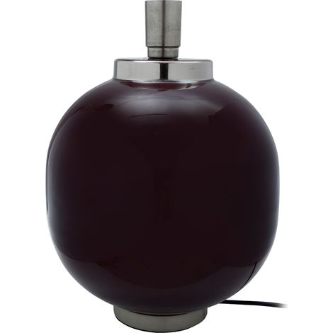 Lampada da tavolo Art Deco in ferro color bacca e argento (1/3)