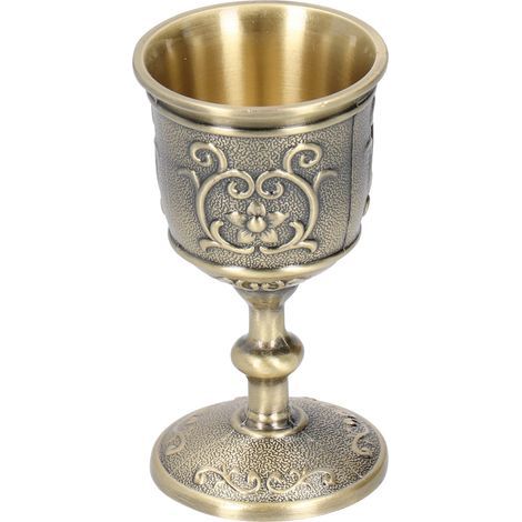 Vintage-Weinglas aus Bronze, gravierter Kelch im europäischen Königsstil für Whisky und Partys (1/5)