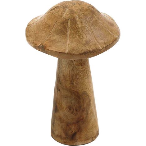 Champignon déco en manguier 15 x 12 cm (1/4)