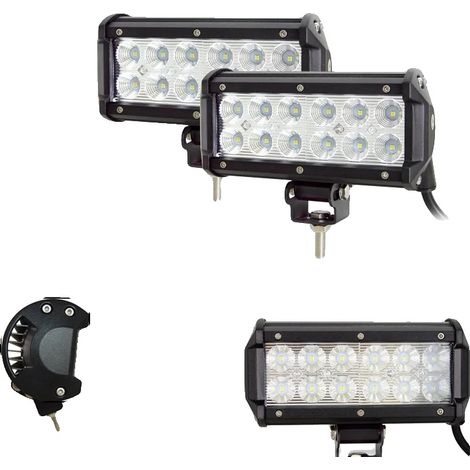 Barre lumineuse, faisceau combiné, design étanche, 2pcs 7in 36w Inondation (1/2)