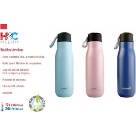 Botella Térmica Inox 500 ml Azul WECOOK Ref 61500