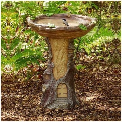 Bath of birds outdoor in polyresine Weather-resistant Resistant and durable Multifunctional : feeder and waterer (1/5)