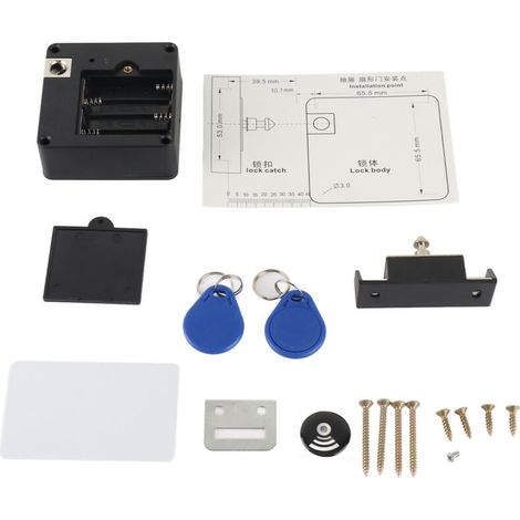 Verrouillage du tiroir facile à installer Armoire à capteur électronique RFID programmable pour le bureau à domicile (1/5)
