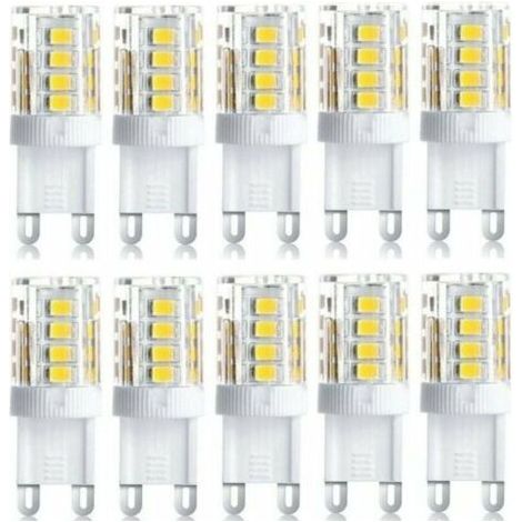 Lot de 10 Projecteur LED, lumière décorative LED, ampoule LED G9, 5 W blanc froid, ampoules LED à économie d\'énergie, ampoule halogène de rechange, AC 230 V non dimmable (1/4)