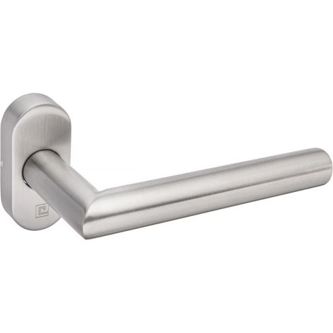 Béquille double sur rosace ovale étroite JADE 1394 inox brossée - HERACLES - B-INOX-RE02 (1/3)