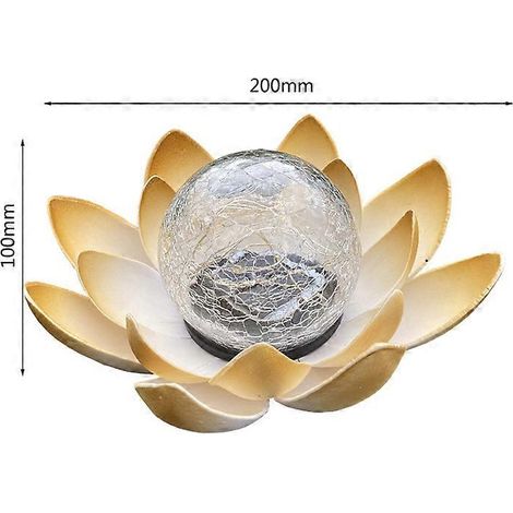 Lampe solaire Lotus, métal, argent (1/5)