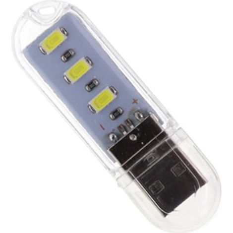 Veilleuse USB portable à intensité variable - Lumière USB douce pour les yeux - Accessoire de voyage - Structure en plastique - Convient pour bureau d'ordinateur - Éclairage LED pour clavier (1/5)