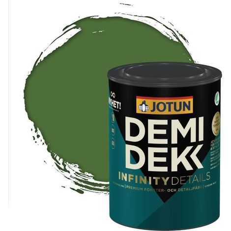 JOTUN - Peinture Bois, Lasure Opaque Satinée - RAL 6010 - Vert Herbe - 0,75L (1/2)