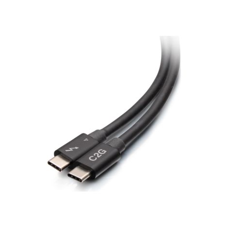C2G Cable activo Thunderbolt 4 USB-C de 0,8 m, velocidades de transferencia de 40 Gbps, entrega de energía de 100 W y video 8K