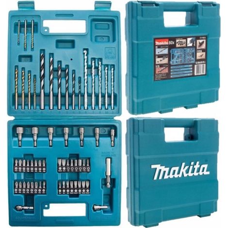Makita E-11829 60 Piece PRO Drill Bit Set Masonry HSS Drill Nut Driver Socket (1/10)