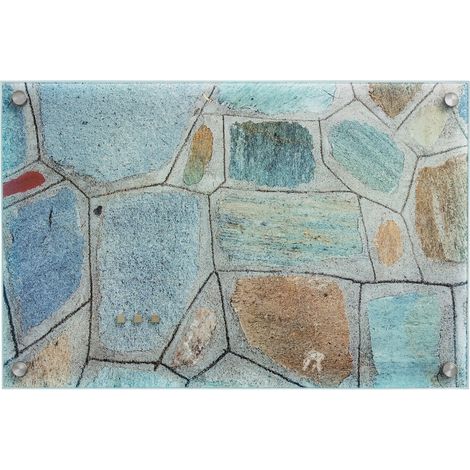 Design-Glas-Memoboard Flagstone 20 x 60 cm