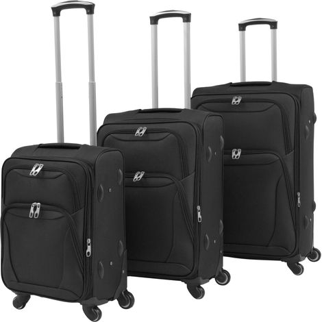 Teenpull – 3-tlg. Weichgepäck Trolley-Set Schwarz (1/5)