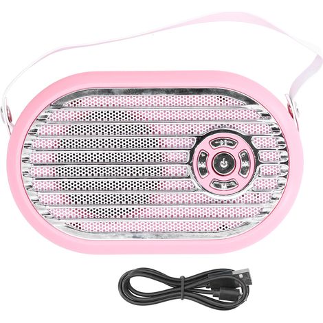 Haut-parleur Bluetooth Portable Mini Q6 - Enceinte Audio Sans Fil pour Bureau, Rose (1/5)
