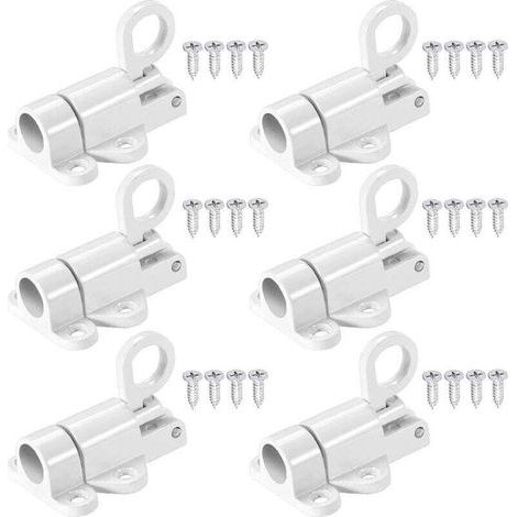 6 Pièces Loquet de Porte Automatique Verrou de Porte Verrouillage Fenêtre avec 24 Vis Verrous Automatiques de Sécurité pour Fenêtre Porte Sécurité Anneau (1/4)