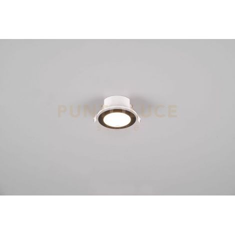 ARGUS FARETTO DA INCASSO LED  1W-4W 350lm, 3000K ROTONDO BORDO NERO + FUNZIONE RGB D. 8,2CM DIMMERABILE