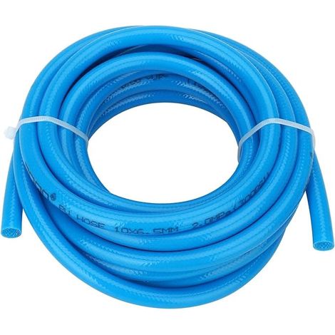 Compressed Air Hose 6.5 mm DI x 10 mm Polyurethane with Polyester Mesh, 1.75 mm Thick, Length 20 m, Blue (1/3)