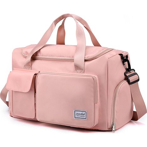 1 Sac de sport femme, compartiment chaussures, poche étanche, housse trolley, voyage fitness (1/5)