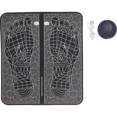 Tapis de massage électrique pliable pour pieds, coussin de modelage des jambes avec interrupteur manuel, idéal pour les voyages