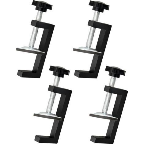 4 Pièces Serre Joint Kit, Plage de Serrage 10-57mm Pince G Réglable, Serre Joint Menuisier Clip de Fixation, Outils Accessoires pour Pince de Table, Convient pour la Fixation Du Bois, Des Tables (1/4)