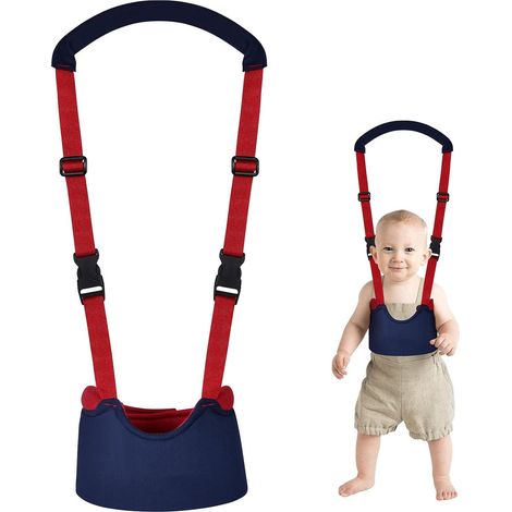 Bretelles/rênes pour tout-petits, bretelles de sécurité portables pour bébé, harnais de protection pour trotteur (bleu) (1/5)