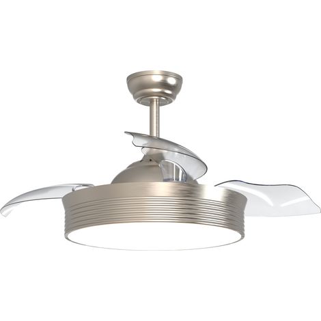 Ventilador de techo retráctil con luz metalizado mediano (1/5)