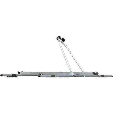Rail porte-vélo 1,40m avec barre de maintien – Capacité 15kg – Fixation sur tube 20x20 à 58x50mm – Compatible roues 22 à 29 pouces – Menabo