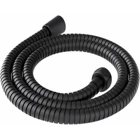 Shower hose 200 cm universal stainless steel anti-twist anti-corrosion shower hose 2 m flexible shower shower hose flexible for shower universal shower cable black (1/4)