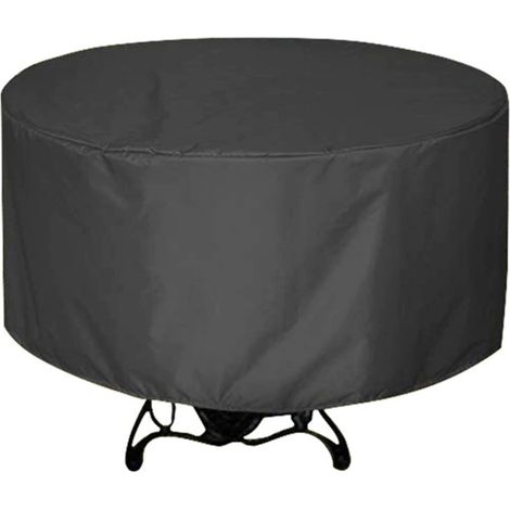 Housse anti-poussière ronde pour appareils et grils, tissu Oxford  argenté avec revêtement anti-UV, résistant à l'usure pour terrasse ou cuisine (1/5)