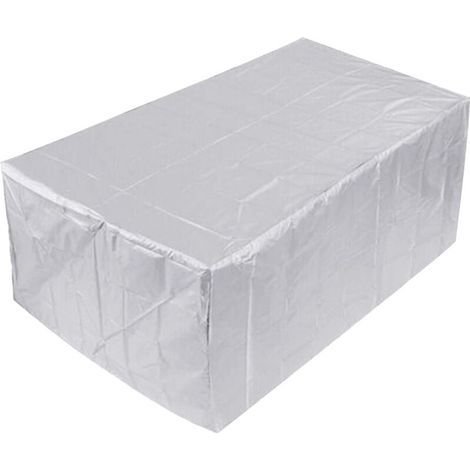 Winddichte Schutzhüllen für Gartenmöbel, wasserdichte Schutzhüllen aus 210D Oxford-Gewebe, Schutzhüllen für Gartentisch, Stühle und Sofas (Silber, 215 x 135 x 75 cm) (1/4)