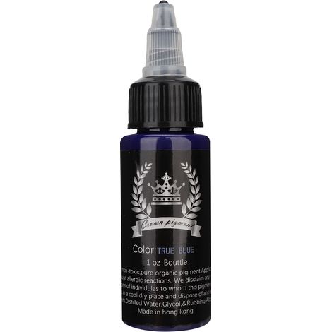 Pigment bleu semi-permanent pour tatouage, extrait végétal, encre longue durée, outil d'accessoire de tatouage (Teinte Bleue) (1/5)
