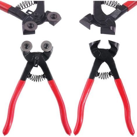 Pince à mosaïque en verre + pince à carrelage – Lot de 2 outils professionnels en acier trempé, idéal bricolage et pose précise (1/4)