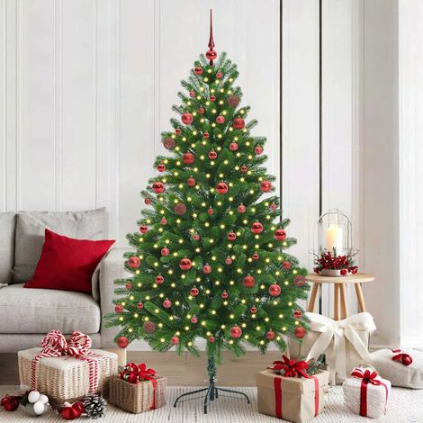Weihnachtsbaum mit 300 LEDs mit Ständer Grün 180 cm PE
