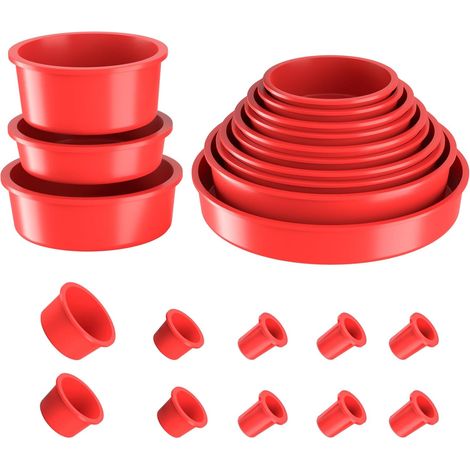 Kit de 23 bouchons de bouchon pour détecteur de fuite de fumée et diverses ouvertures de canalisation automobile pour détecteur de fuite de machine à fumée, rouge (1/5)