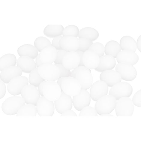 Lotto di 50 uova finte in plastica – simulazione – nido di colomba – induzione alla deposizione – realistiche