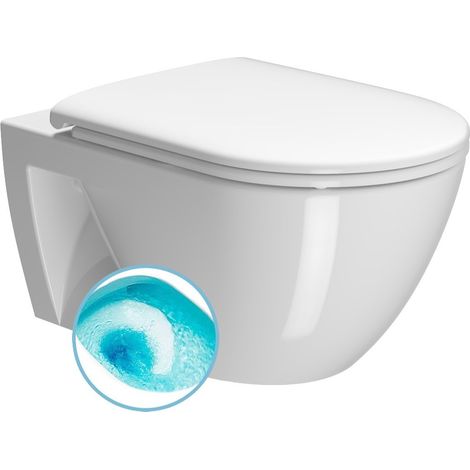 WC suspendu PURA ECO, Swirlflush, 36x55 cm, blanc ExtraGlaze (1/4)