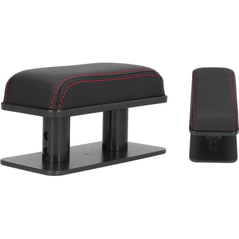 Coussin D'accoudoir de Voiture ABS PU Universel Accoudoir Réglable de Voiture Support de Coude Gauche Coussin Anti-fatigue Anti-dérapant Modification (A (bord noir et rouge)) (1/5)