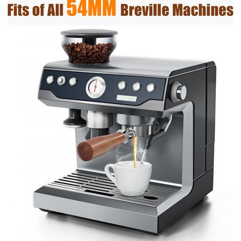 Porte-filtre expresso sans fond de 54 mm, 3 poignées, accessoires de rechange pour l'extraction du café des machines Breville série 8. (1/5)