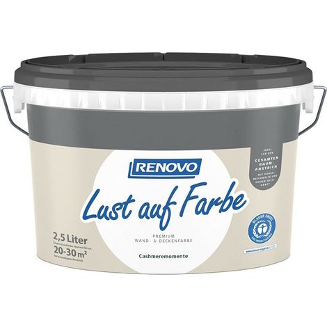 Renovo Wand-und Deckenfarbe Lust auf Farbe matt 2,5 Ltr. Cashmeremomente