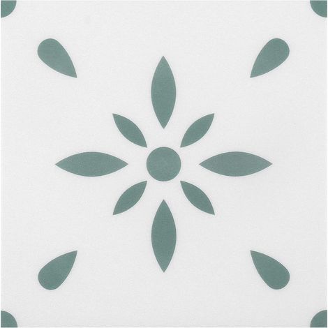 JSSEVN-Suelo vinílico autoadhesivo Peel & Stick para cocina, baño, caseta de mascotas, chimenea - 5 láminas autoadhesivas removibles (láminas verdes)