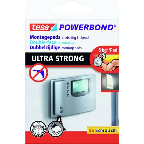 Tesa Patini Powerbond bianchi 9 pezzi fissaggio murale (1/2)