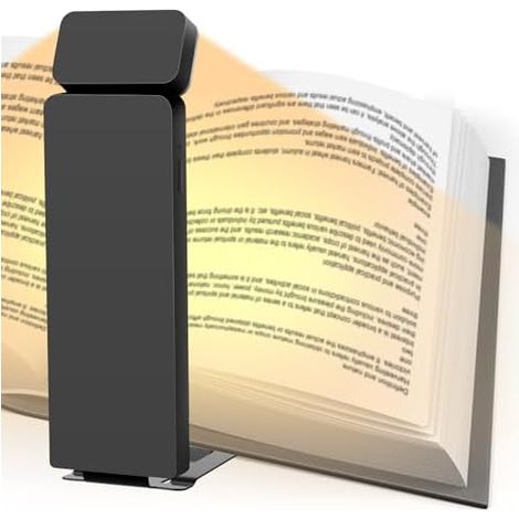 Leselampe und Klemmen für die Leselampe, dreifarbige Verdunkelungs-Leselampe, USB-wiederaufladbar, Leselampe für Kinder und Leseratten.