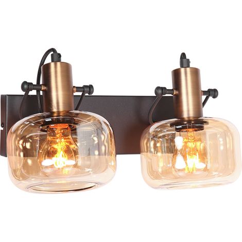 Steinhauer - aplique de pared - Glaslic - bronce - vidrio metal -