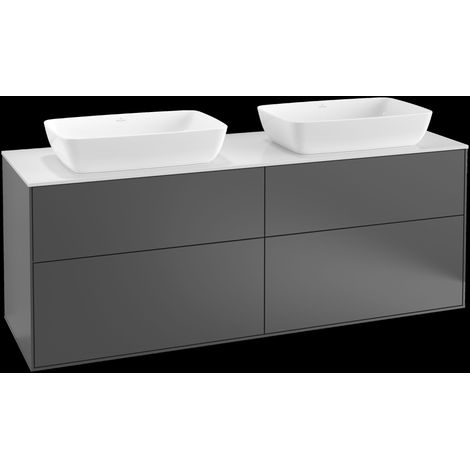 V&B Waschtischunterschrank FINION 1600x603x501mm AP Gl bl ma gls wh lacq. (1/2)