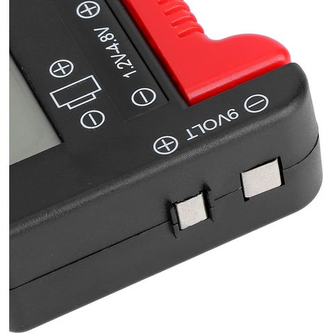 Comprobador de baterías digital de 2 piezas con pantalla digital – carcasa de plástico ABS impermeable – prueba de voltaje para pilas de botón de 1,5 V/9 V – tamaño compacto: 11 x 6 x 2,5 cm (1/5)